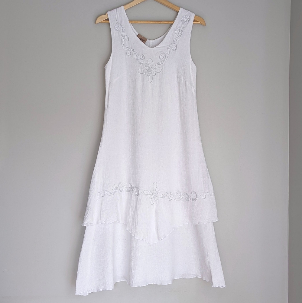 🇲🇽 Mexico Lindo 100% Cotton Summer Dress Made In Mexico